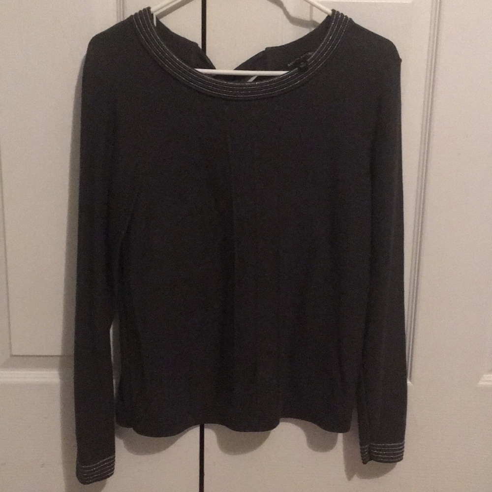 Banana Republic dark grey sweater with bow back